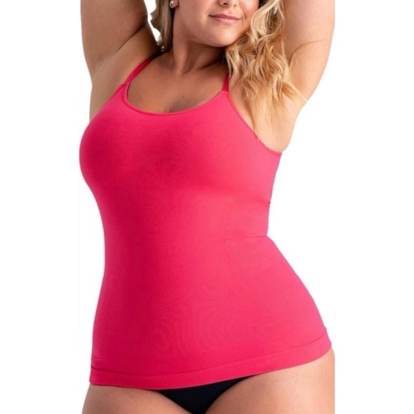 (NWT) SHAPERMINT • Essentials Hot Pink All Day Everyday Scoop-Neck Cami Tank Top - Picture 1 of 16
